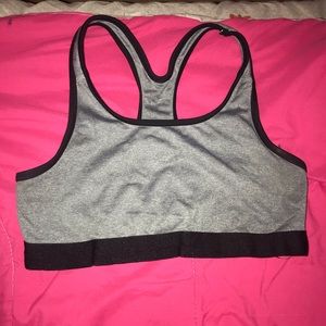 Black and Grey Sports Bra
